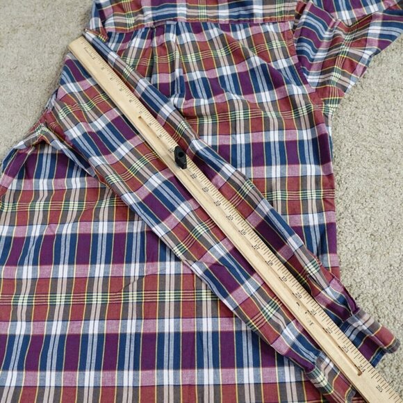 Rugby Ralph Lauren Shirt Small Blue Plaid India Madras 100% Cotton - Picture 7 of 8